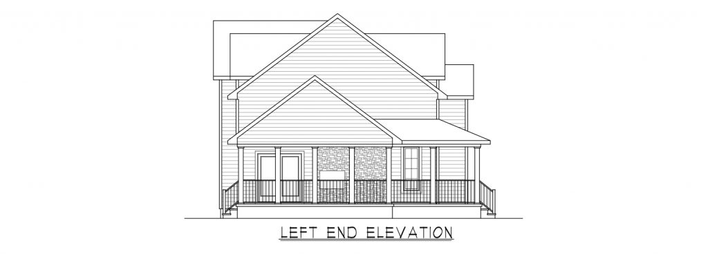 Coastal Homes & Design - The Woodland - Left End Elevation