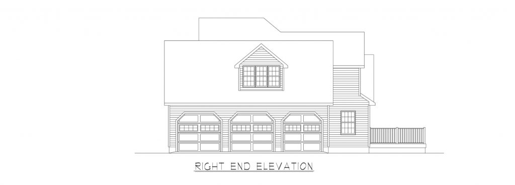 Coastal Homes & Design - The Thomasville - Right End Elevation