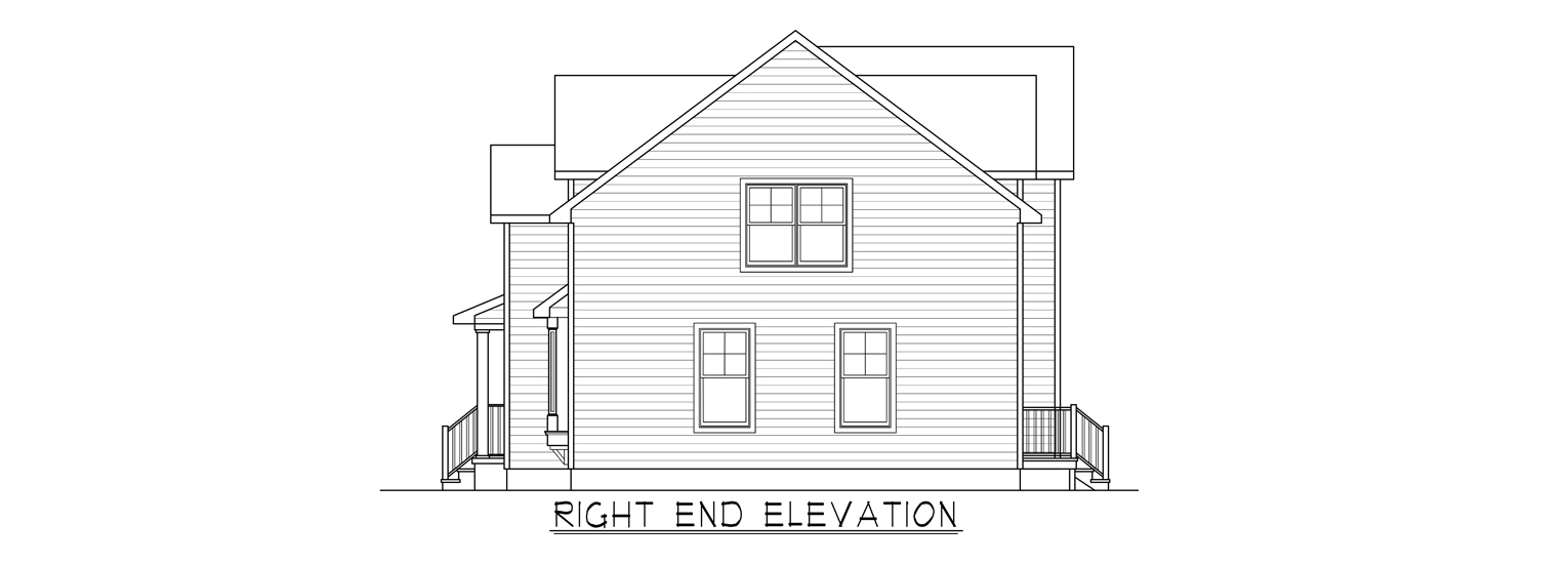 Coastal Homes & Design - The Woodland - Right End Elevation