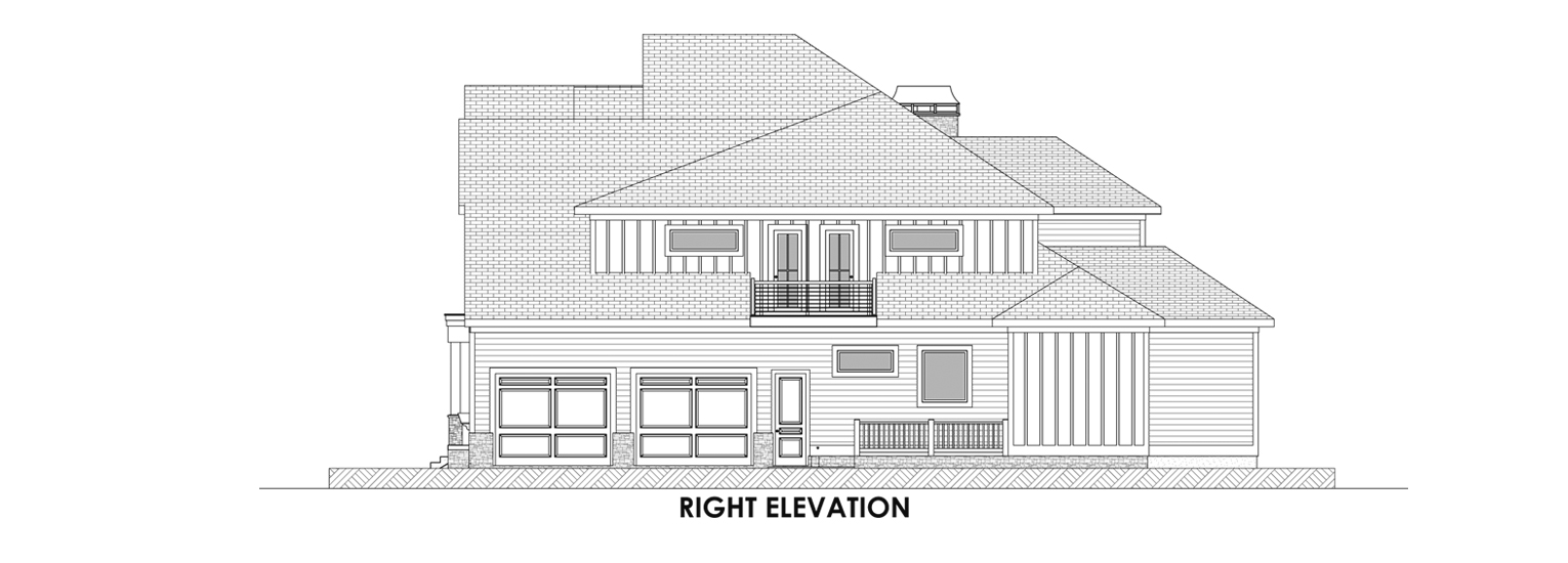 Coastal Homes & Design - The Nassau Right Elevation